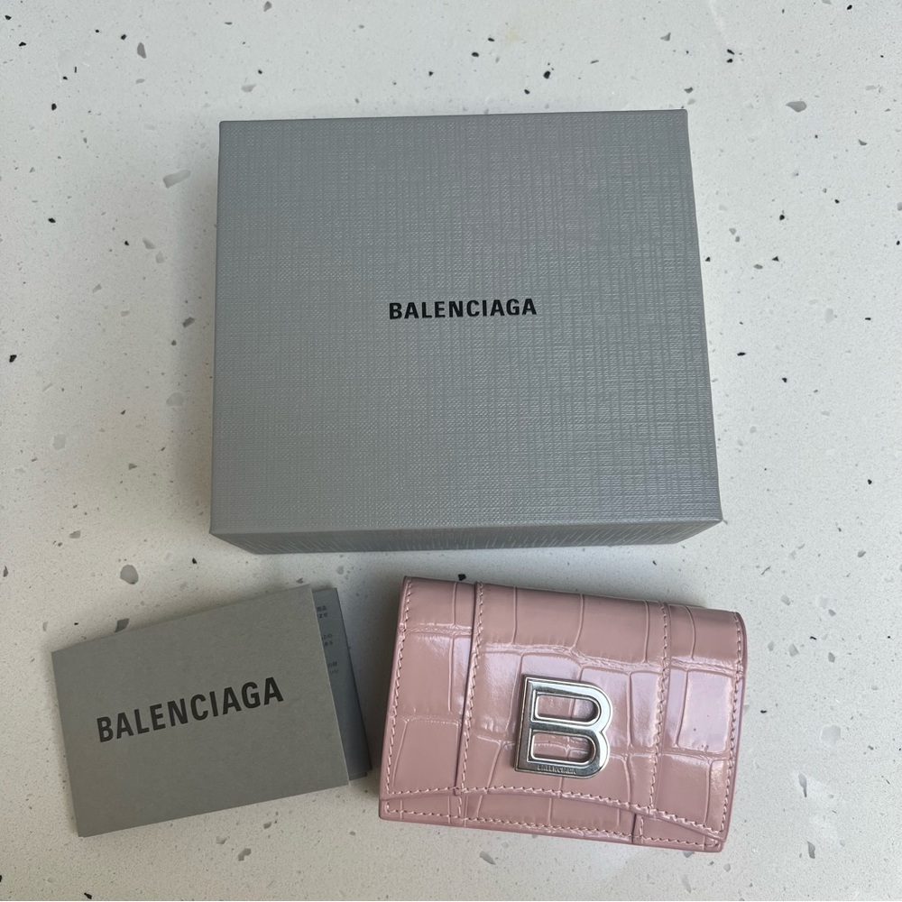 Balenciaga hourglass trifold mini wallet